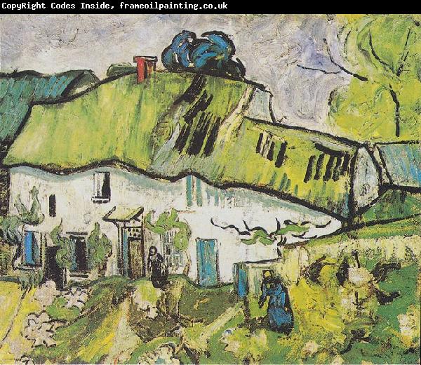 Vincent Van Gogh Farmhouse with two figures